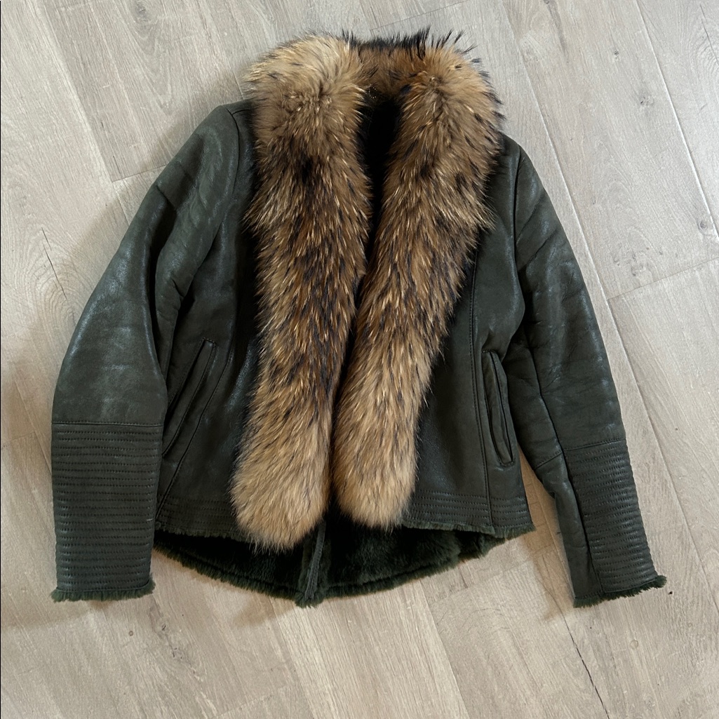 Sheep Skin Jacket (80% Sheep Skin 20% Real Fox Fur. Purchased In Austria)